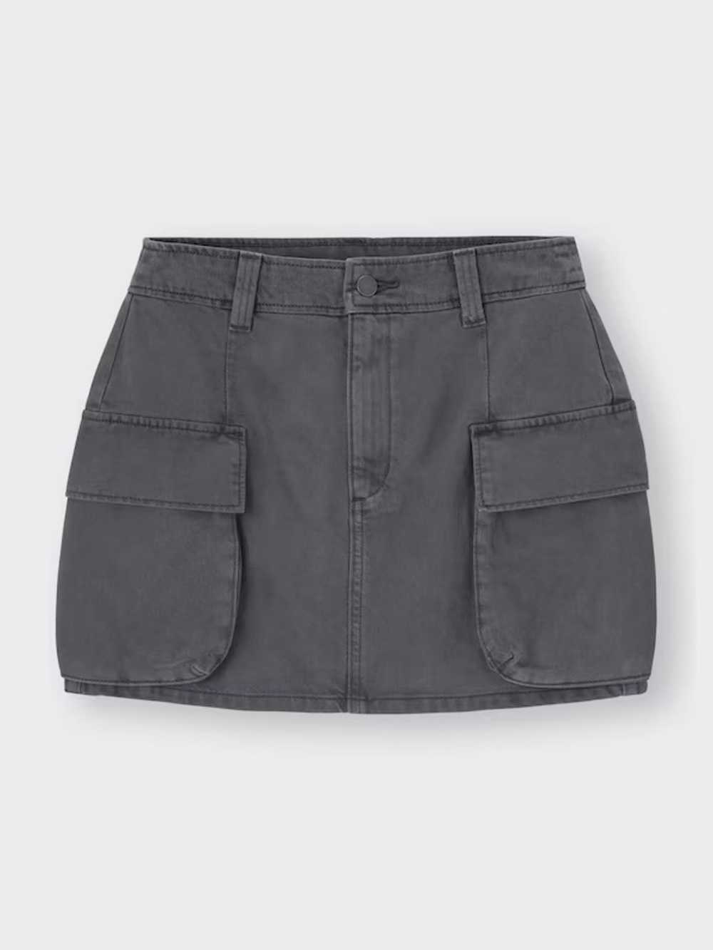 GU Cargo Mini Skirt in Dark Gray